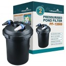 All Pond Solutions Koi Fish Pond Pressurised Filter and UV Steriliser Light for Ponds, 12000 Litre