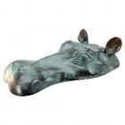 Design Toscano Spitting Hippo Head Cast Bronze Garden Statue