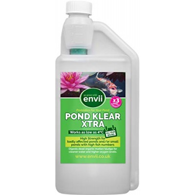 Envii Pond Klear Xtra - Green Pond Water Cleaner Is 3x Stronger Than Pond Klear - Treats Up To 40,000 Litres