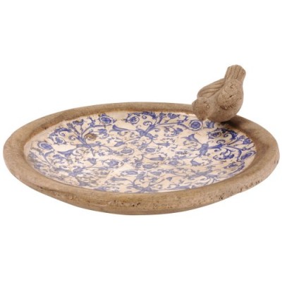 Esschert Design AC10 32cm x 6.1cm x 32cm Ceramic Bird Bath