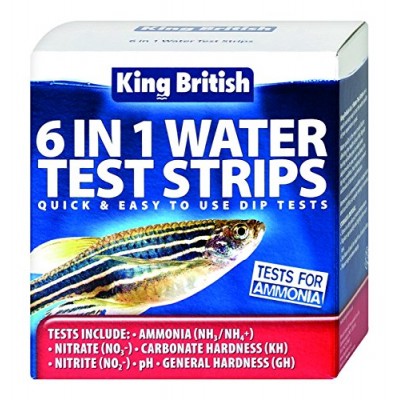 King British Test Strips 6 in 1 for Aquariums and Ponds