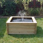 SQUARE RAISED GARDEN POOL 60 GALLON + LINER + PUMP FISH POND TANK EASY DIY