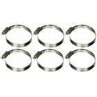 uxcell 6pcs Adjustable 44-67mm Worm Drive Hose Clamps Clips Silver Tone